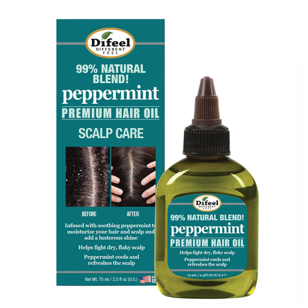 Difeel Peppermint Premium Hair Oil Scalp Care 2.5 oz.